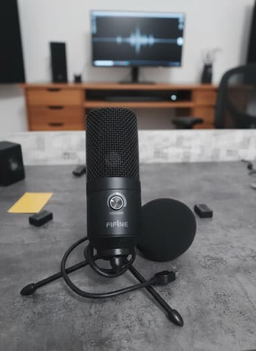 USB-микрофон FIFINE в идеальном состоянии с коробкой, и с двумя