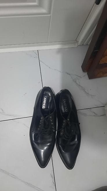 кожаный обувь: Ботинки, 38, Б/у, цвет - Черный, Самовывоз — 2