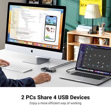 переходник для телефона для клавиатуры и мыши: UGREEN Переключатель USB-переключателя 2 компьютера с общим доступом к — 3