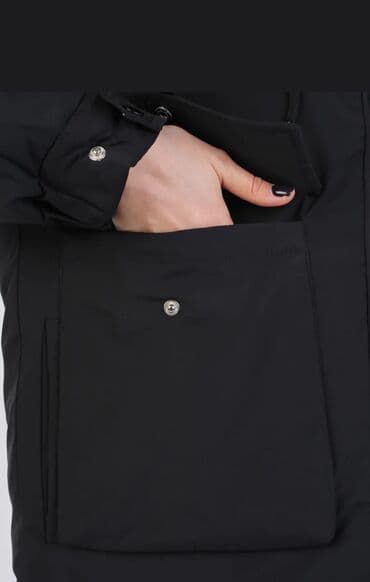 фирменные часы: Пуховик, Короткая модель, Оверсайз, L — 5