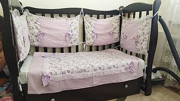 bed table: Детская приставная кроватка, Без колесиков, цвет - Коричневый — 3