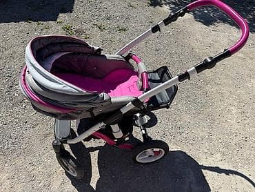 pouch коляска: Коляска, Другой бренд, цвет - Розовый, Б/у, Самовывоз — 2