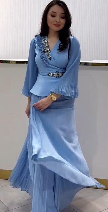 Спецодежда: Костюм с юбкой, Модель юбки: Плиссе, Макси, Пиджак, Турция, S — 1