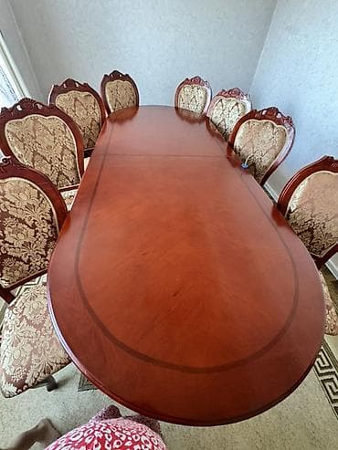 small table: Стол и стул для зала, Б/у, цвет - Коричневый — 1