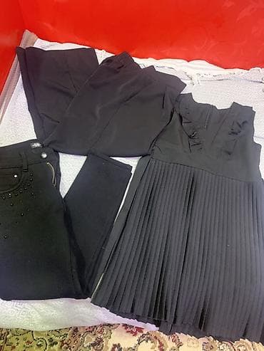 платья женские: Комплект чёрной женской одежды (3 вещи):на возраст:8/9/10 лет Все — 4