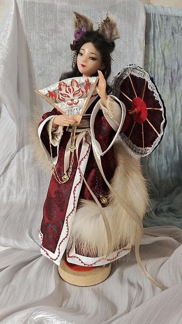 костюм для танцев живота: Коллекционная авторская кукла «Кitsune/девушка - лиса» в восточном — 1