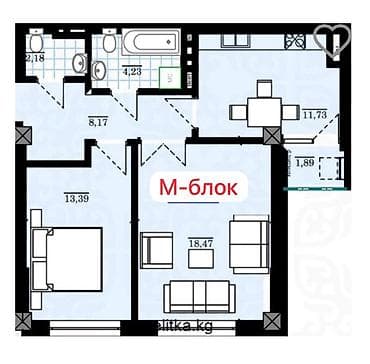 Новостройки от застройщика: 2 комнаты, 60 м², Элитка, 14 этаж — 8