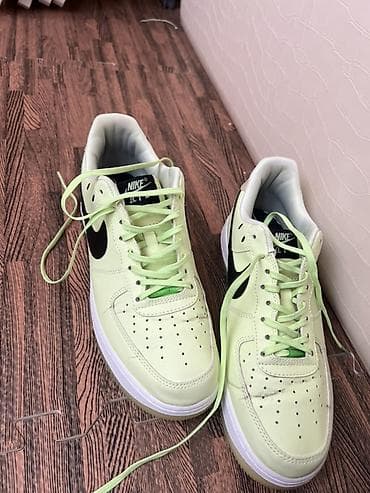 af1: Мужские кроссовки, 42, 42.5, Nike, Б/у, цвет - Зеленый, Самовывоз — 6