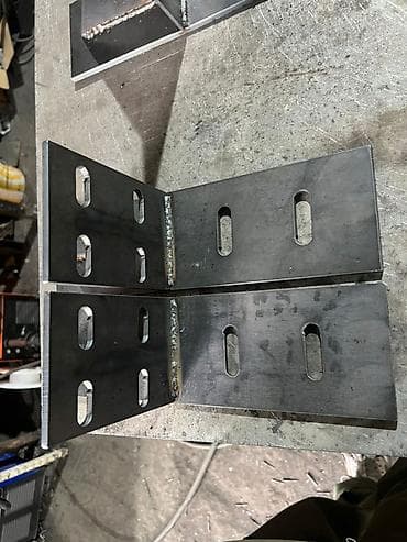 арматура металл: Стальные угловые кронштейны усиленные (комплект 2 шт.) - Материал — 2