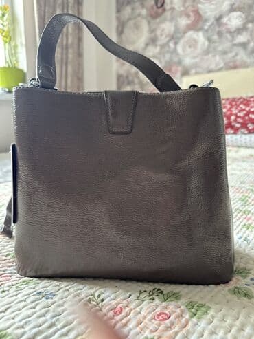 черная удлиненная куртка: Классическая сумка, Материал: Искусственная кожа, Застежка на магните, Женские — 2