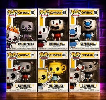 Коллекционные виниловые фигурки Funko Pop! по игре Cuphead (серия POP!