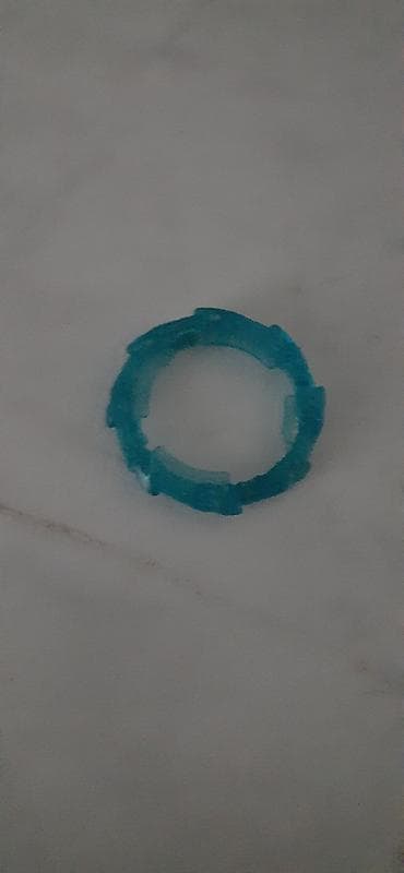 Бирюзовое пластиковое кольцо-фиксатор - Материал: пластик