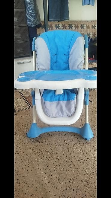 стульчик для кормления 2в1: Стульчик для кормления, Другой бренд, Пластик, Другой вид, цвет - Голубой — 5