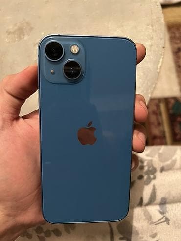 IPhone 13, Б/у, 128 ГБ, Синий, Кабель, Коробка, 77 %
