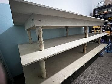 Офис эмереги: Обеденный стол из массива дерева - Материал: березовая фанера — 5