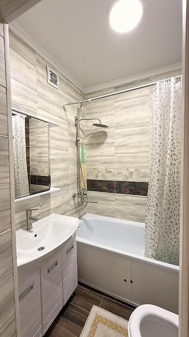 Аренда квартир: 1 комната, 37 м², Асанбай мкр Элитка, 5 этаж, Евроремонт — 9