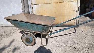 садовые тачки: Садово-строительная тачка и тележка, Стальная, Двухколесная, Б/у — 2
