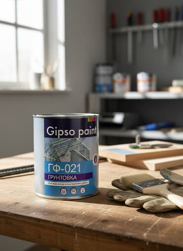 Эмаль: Грунтовка ГФ-021 от Gipso paint в металлической банке. Подходит для — 1