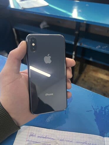 телфон самсунк: IPhone Xs, Жаңы, 64 ГБ, Кара, Заряддоочу түзүлүш, Коргоочу айнек, Каптама, 100 % — 1
