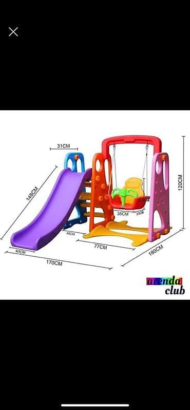 коляска anex sport 3 в 1: Детский игровой комплекс 2-в-1: горка + качели - Конструкция из — 4