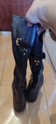 обувь для охоты: Женские сапоги# высокие черные. - Материал верха: эко‑кожа — 5