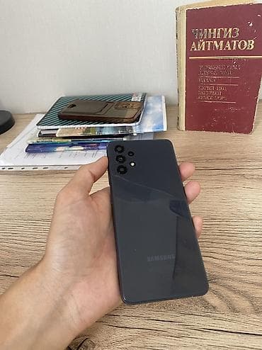 ios 8: Samsung Galaxy A32, Б/у, 128 ГБ, цвет - Черный, 2 SIM — 2