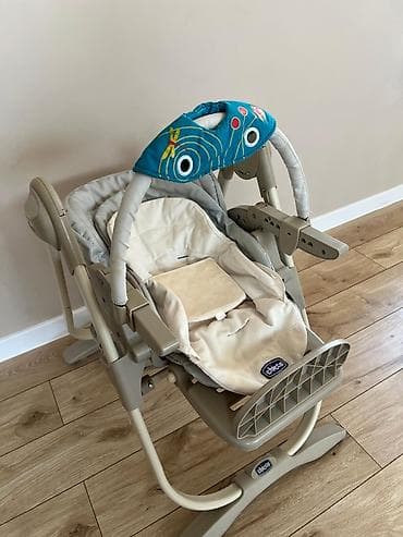 заказ делфин: Стульчик для кормления, Б/у, Chicco, Пластик, Трансформер, цвет - Бежевый — 2