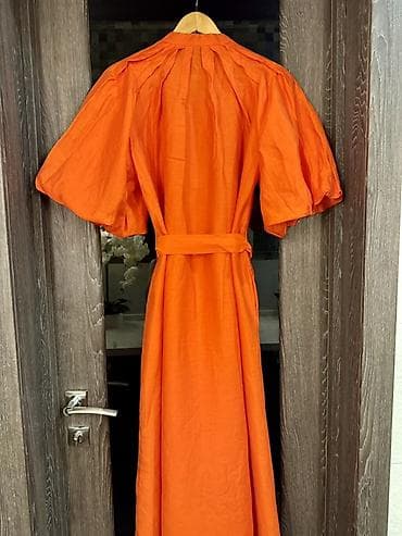 Женская одежда: Эффектное платье Massimo Dutti в ярком сочном оттенке 🍊 Очень красиво — 2