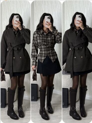 шерстяные кофты: Пальто, Осень-весна, Двубортная модель, Стандарт — 4