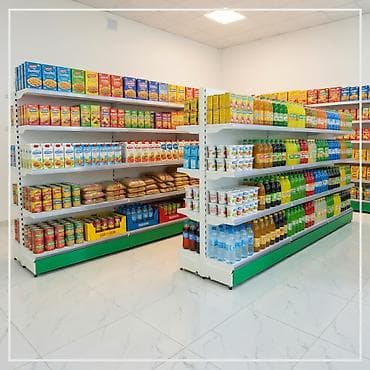 Соода жабдуулары: Стеллаж металлический, сборные стеллажи, стеллажи для магазинов, полки — 4