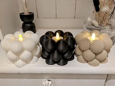 Декоративные подсвечники «Bubble» с LED-таблеткой - Объёмные