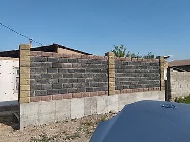 мастер пескоблок: Заборы из пескоблока, Установка — 7