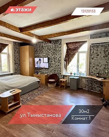 Квартиры: 1 комната, 30 м², 3 этаж, Косметический ремонт — 1