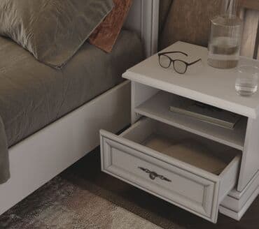 офисные мебели: Тумба прикроватная 1Я, коллекции Кентаки, Белый Белый, БРВ Брест — 3