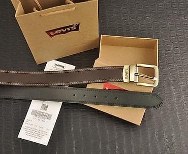 Сумки: Ремень, LeviS, Материал: Натуральная кожа, Мужские, Новый — 5