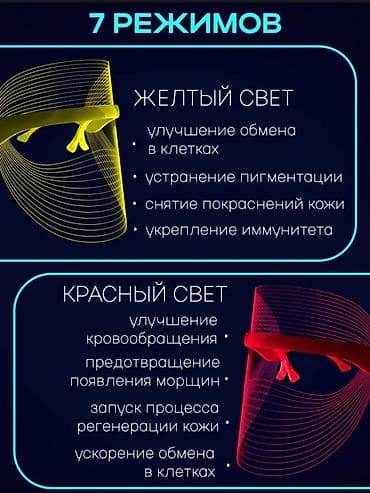 soft box: LED светодиодная маска для лица с 7 режимами Особенности: - — 3