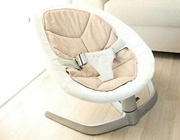 новорожденных: Детский шезлонг, Б/у, Качалка, Другой материал, цвет - Бежевый — 2