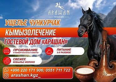 Кымызолечение в ущелье Чункурчак — гостевой дом «Арашан». -