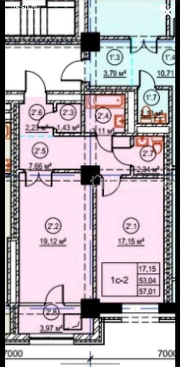 1 комната, 57 м², Элитка, 5 этаж — 2