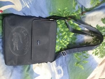 платья кыз узату: Сумка через плечо Lacoste, тёмно‑синяя - Формат: вертикальная — 2