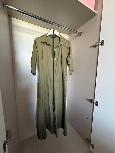 made: Повседневное платье, Турция, Длинная модель, Хлопок, Платье-рубашка, S — 1