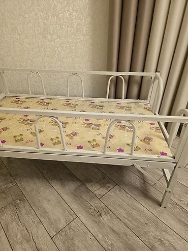 детскую кровать качалку: Детская железная кровать размером 1.25 ×70см — 3