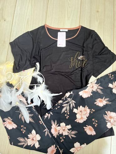 белая ночная сорочка: Домашний костюм, Хлопок, Турция — 6