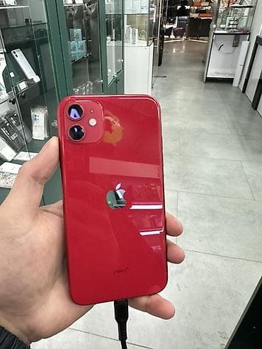 redmi 9 с: IPhone 11, Колдонулган, 128 ГБ, Кызыл, Кабель, 78 % — 1