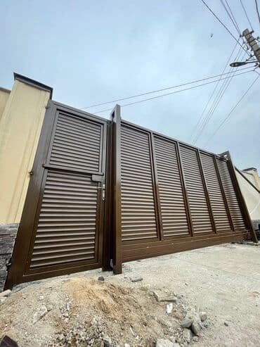 ворота с пультом: Алюминиевые, Автоматические, Длина: 7 м, Консольная конструкция, Для частного дома, С калиткой, В рассрочку, Новый, Бесплатная установка — 6