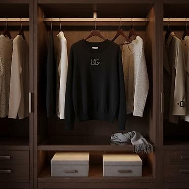 Личные вещи: Черный свитшот Dolce & Gabbana - Классический круглый вырез с — 3