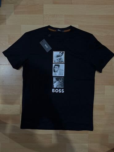 Футболки: Мужская футболка, M, Boss, Новый, цвет - Черный, Самовывоз — 1