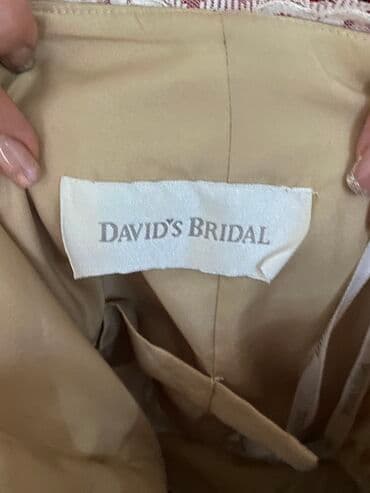 красный пиджак: Детское платье, цвет - Бежевый, Новый — 2