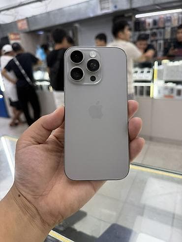 Техника и электроника: IPhone 16 Pro, Б/у, Natural Titanium, Защитное стекло, Чехол, 89 % — 1