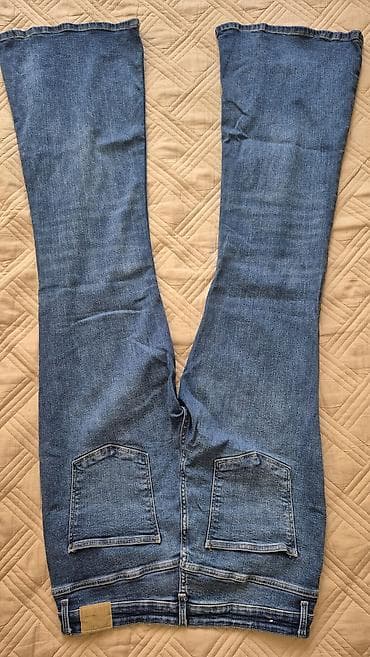 slim patch original: Джинсы, Клеш, Bershka, Средняя талия, L — 4